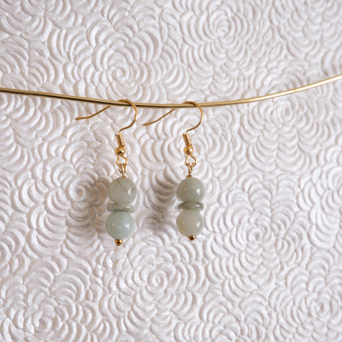 Stone drop earrings