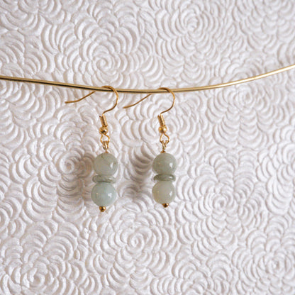Stone drop earrings