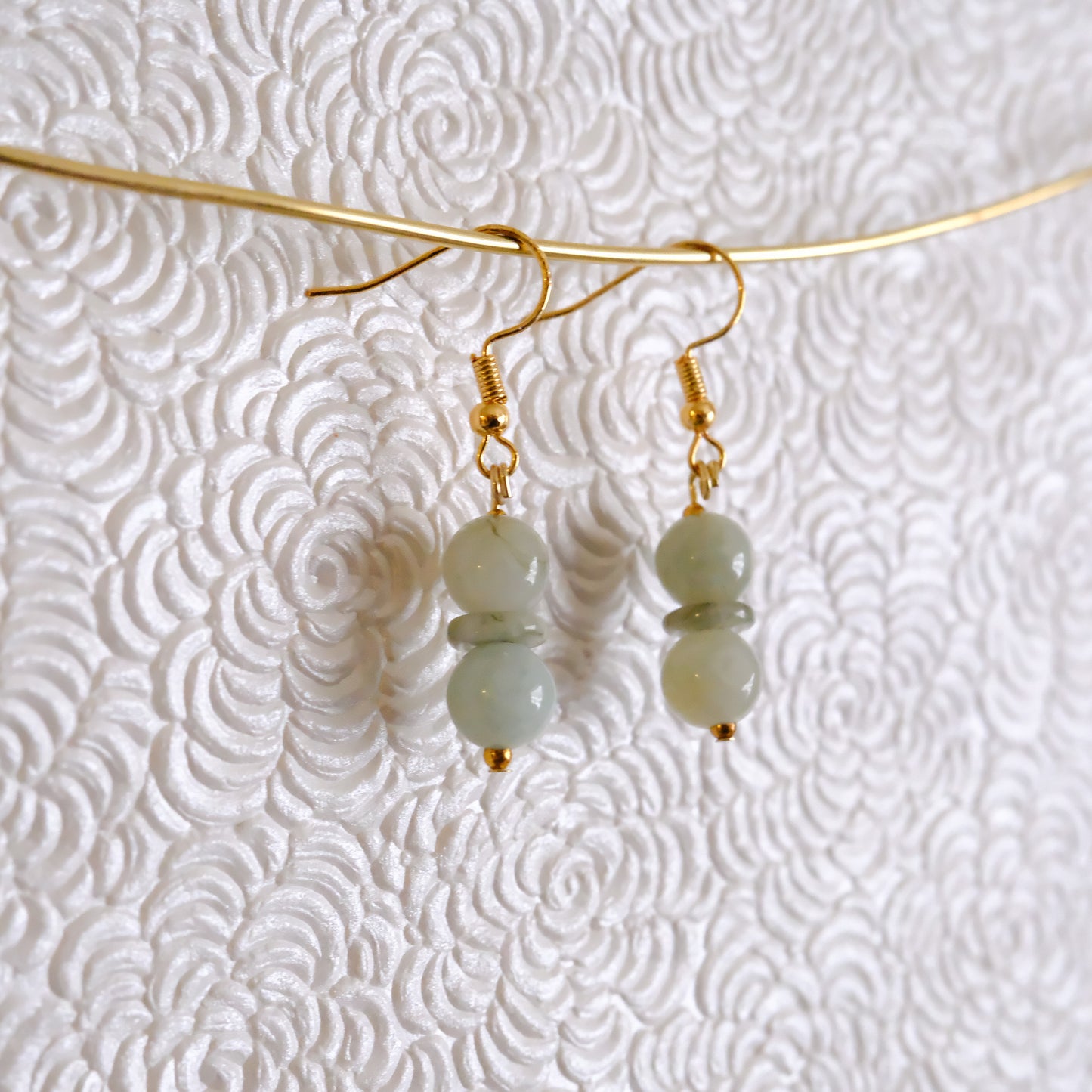 Stone drop earrings