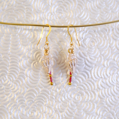 Shell drop earrings