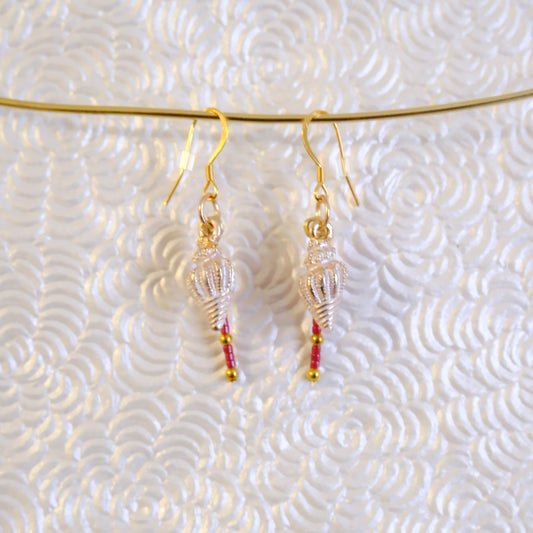 Shell drop earrings