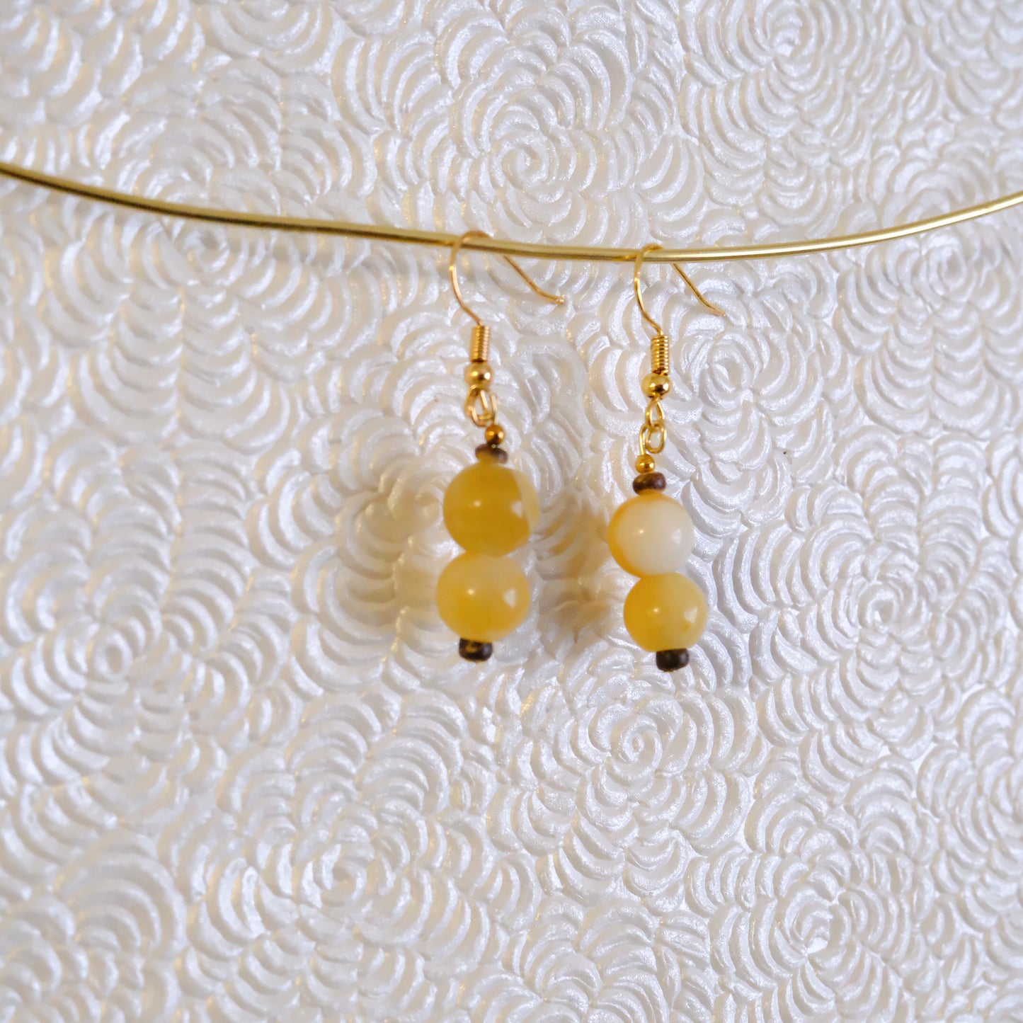 Jade and Wooden earrings