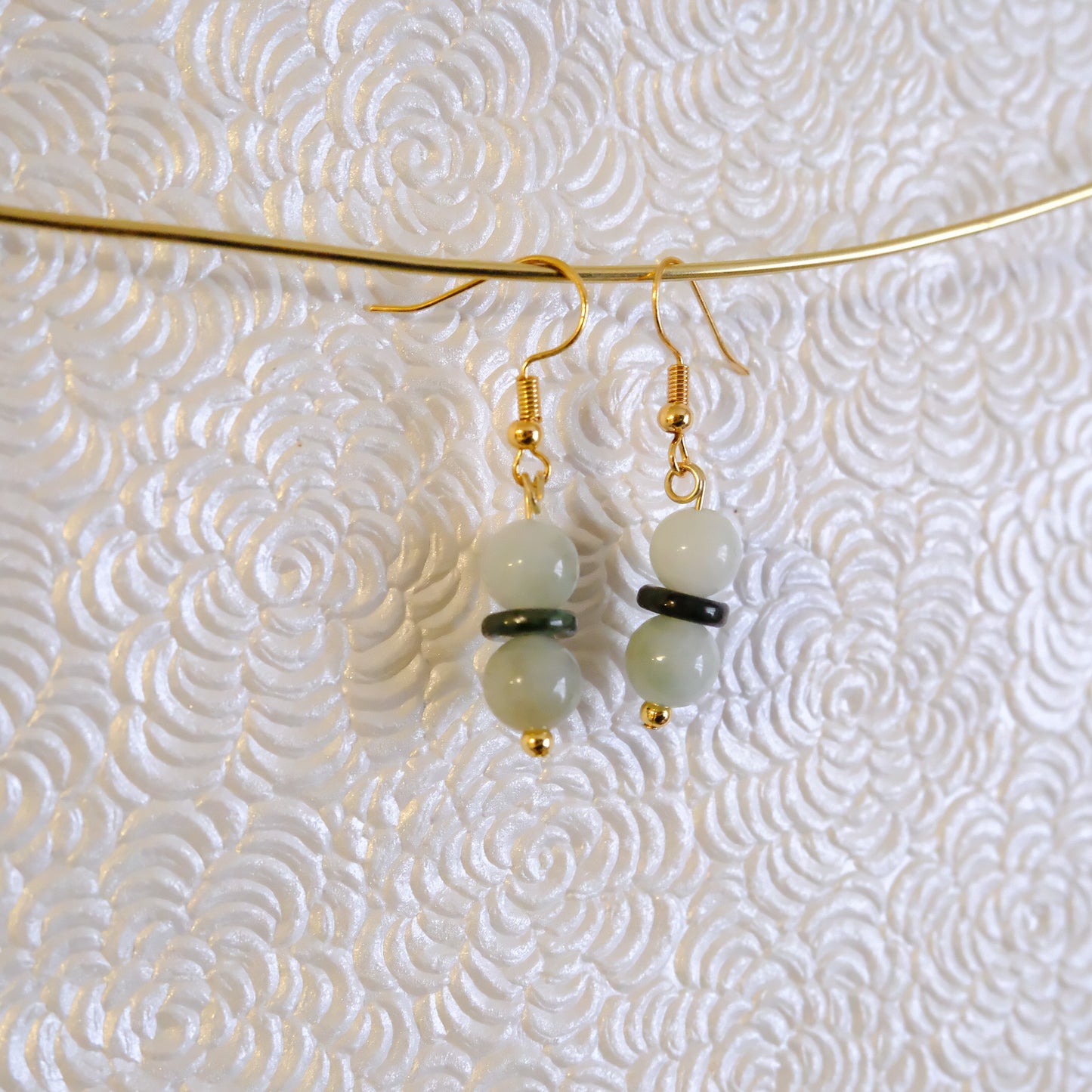 Dual toned Jade earrings