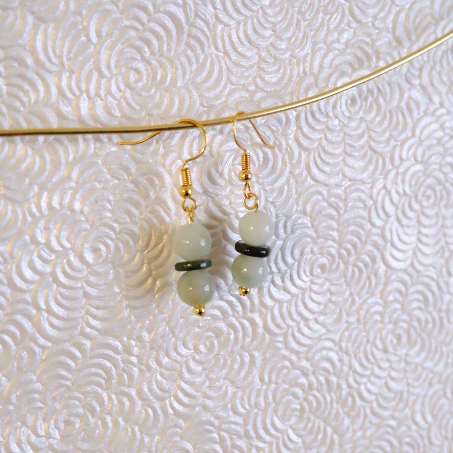 Dual toned Jade earrings
